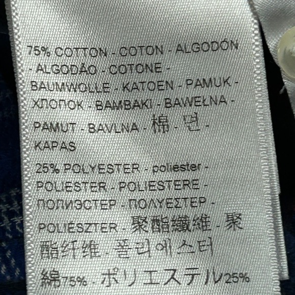 Vintage Levis Shirt Mens S Blue Plaid Flannel Long Sleeve Button Up Shirt - Picture 9 of 13